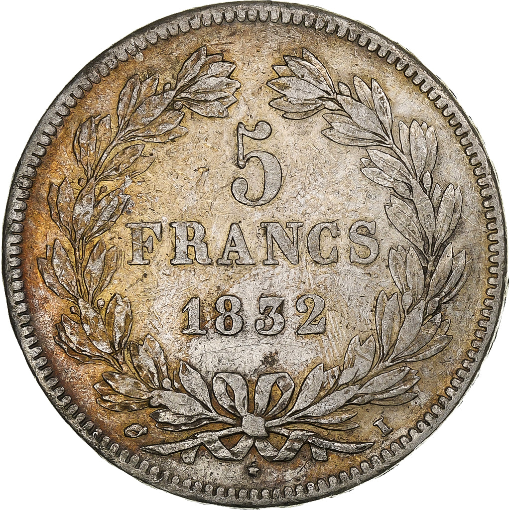 Francia, Louis-Philippe, 5 Francs, 1832, Limoges, Argento, BB+, Gadoury:678