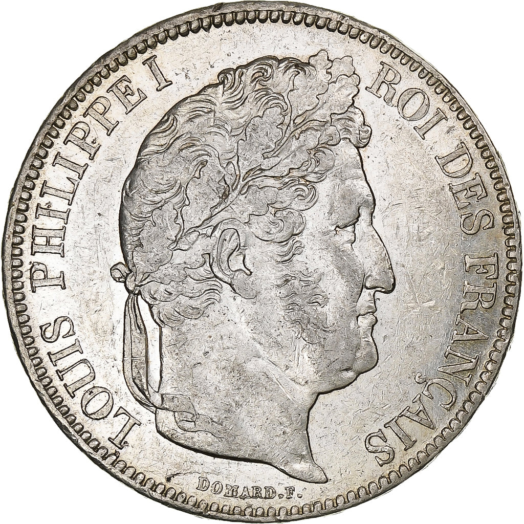 Francia, Louis-Philippe, 5 Francs, 1833, Paris, Argento, BB+, Gadoury:678