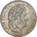 Francia, Louis-Philippe, 5 Francs, 1833, Rouen, Plata, MBC+, Gadoury:678