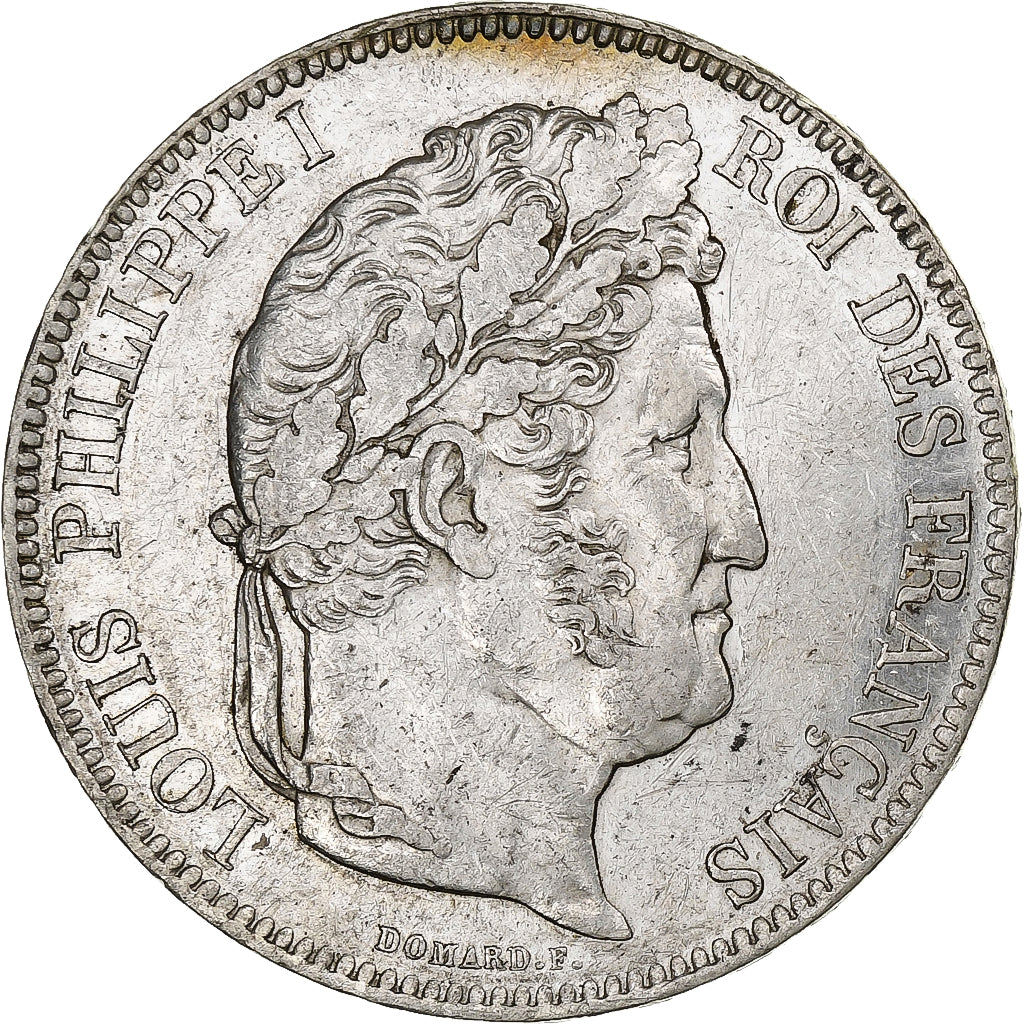 Francia, Louis-Philippe, 5 Francs, 1833, Lyon, Argento, BB+, Gadoury:678