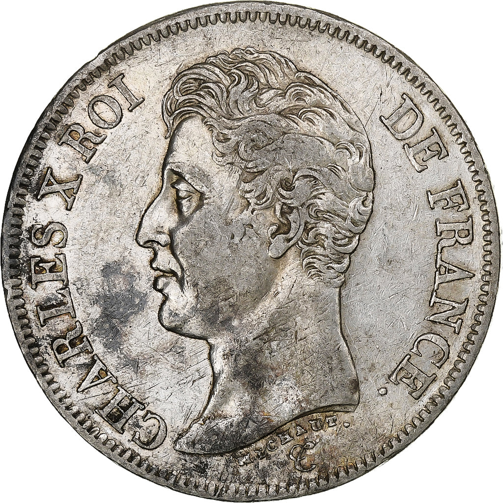 Frankreich, Charles X, 5 Francs, 1826, Bordeaux, Silber, SS+, Gadoury:643