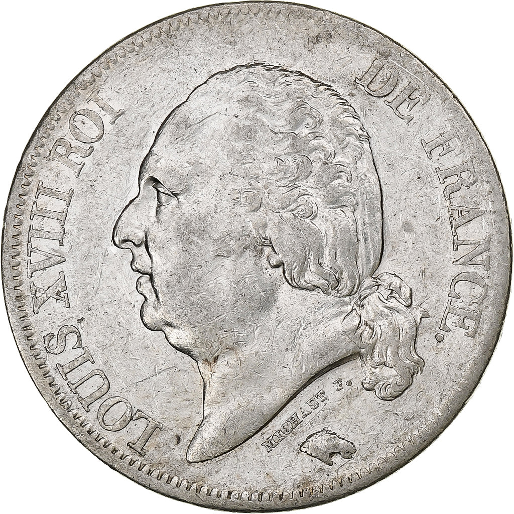 Francia, Louis XVIII, 5 Francs, 1821, Paris, Argento, SPL-, Gadoury:614