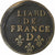 França, Louis XIV, Liard, 1656, Vimy, Cobre, VF(20-25), Gadoury:80