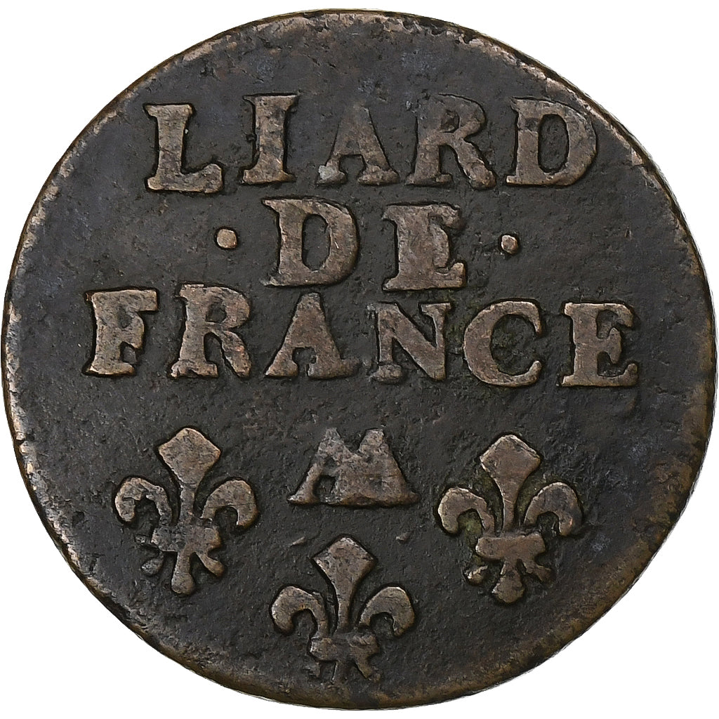 França, Louis XIV, Liard, 1694, Metz, Cobre, VF(20-25), Gadoury:81