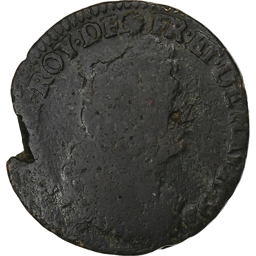 Francia, Louis XIV, Liard, 1698, Tours, Cobre, BC, Gadoury:81