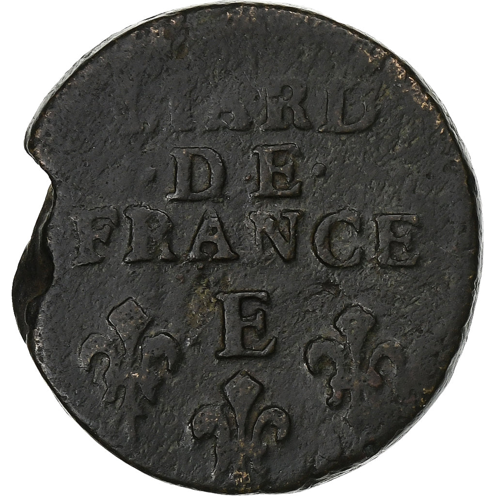 Francia, Louis XIV, Liard, 1698, Tours, Cobre, BC, Gadoury:81