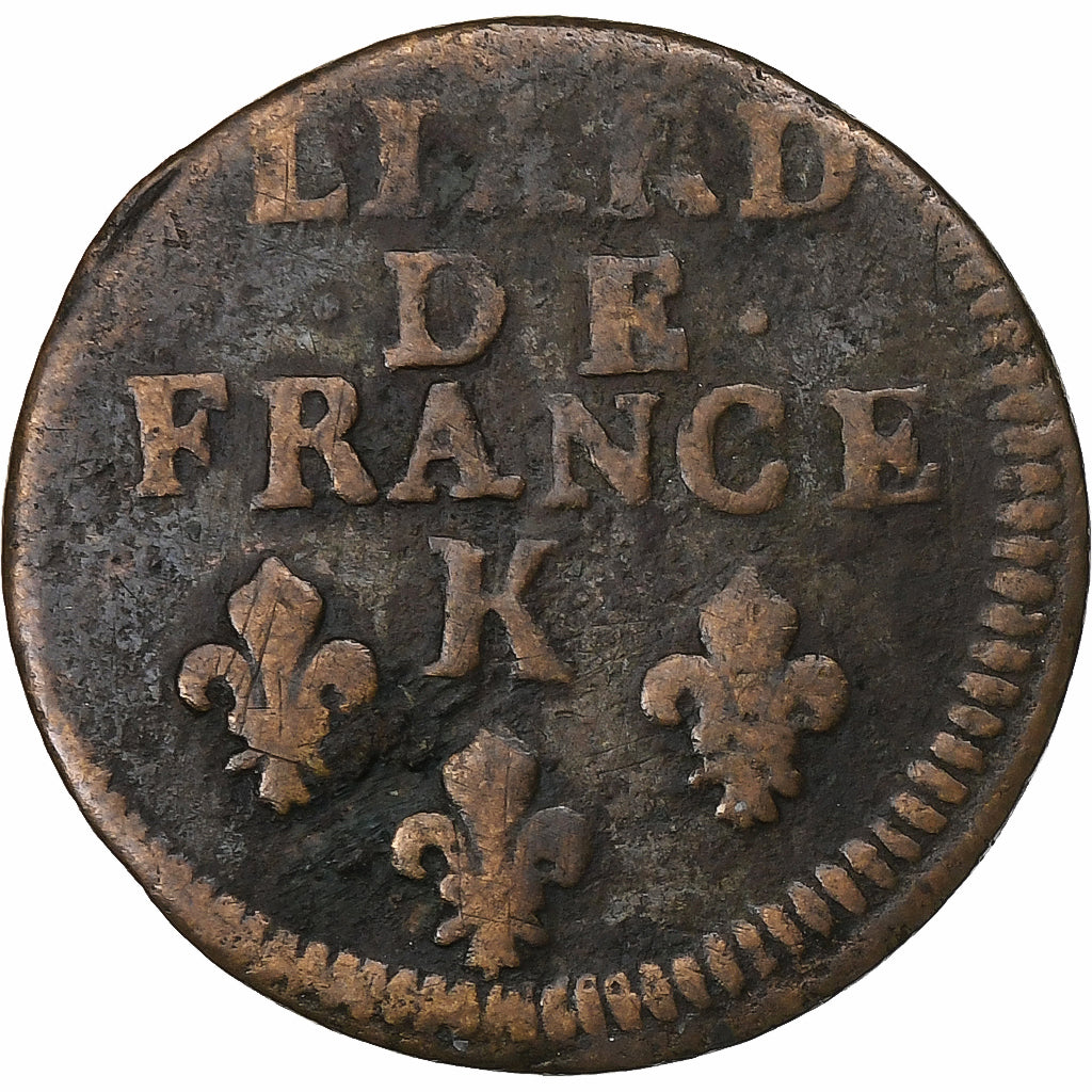Frankrijk, Louis XIV, Liard, 1698, Bordeaux, Koper, FR, Gadoury:81