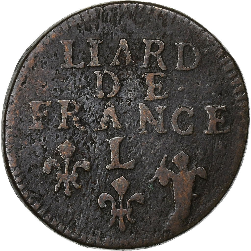 France, Louis XIV, Liard, 1698, Bayonne, Copper, VF(20-25), Gadoury:81