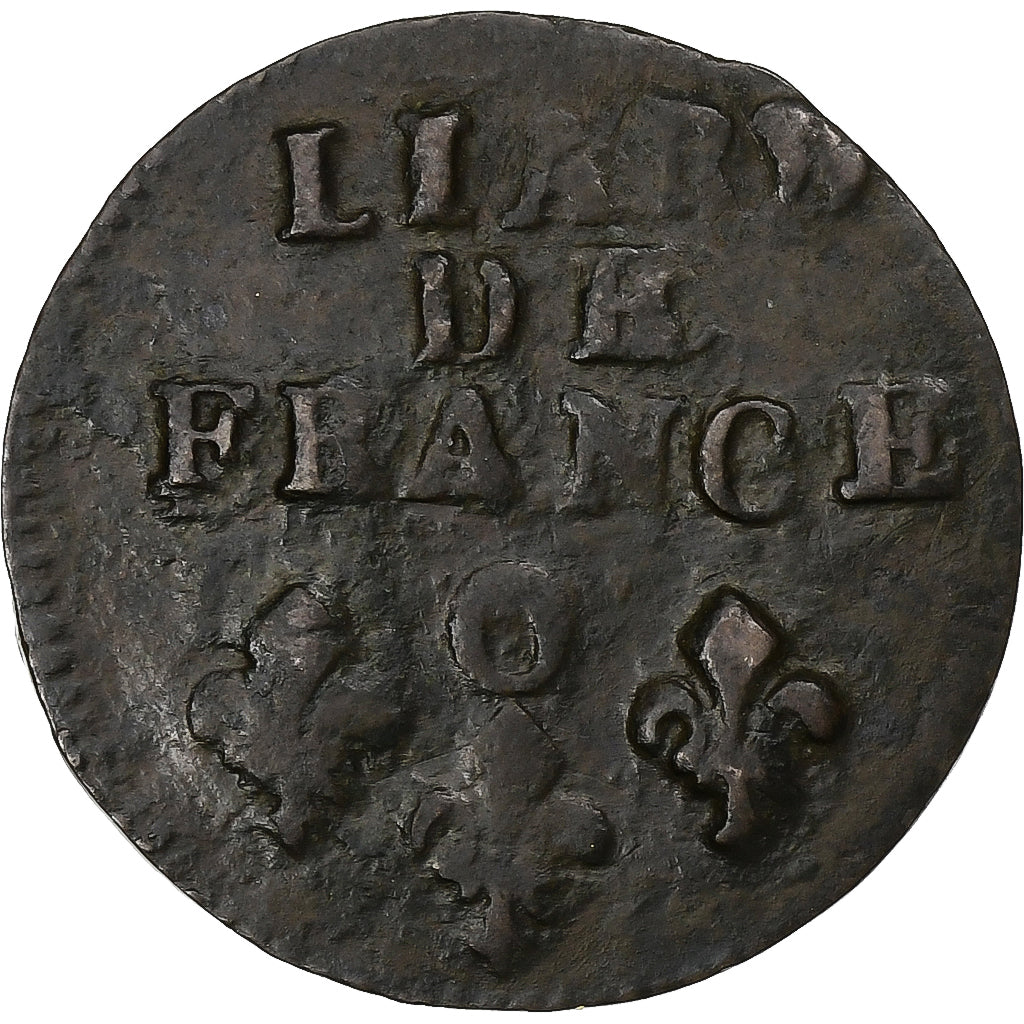 Francia, Louis XIV, Liard, Riom, Cobre, BC+, Gadoury:81