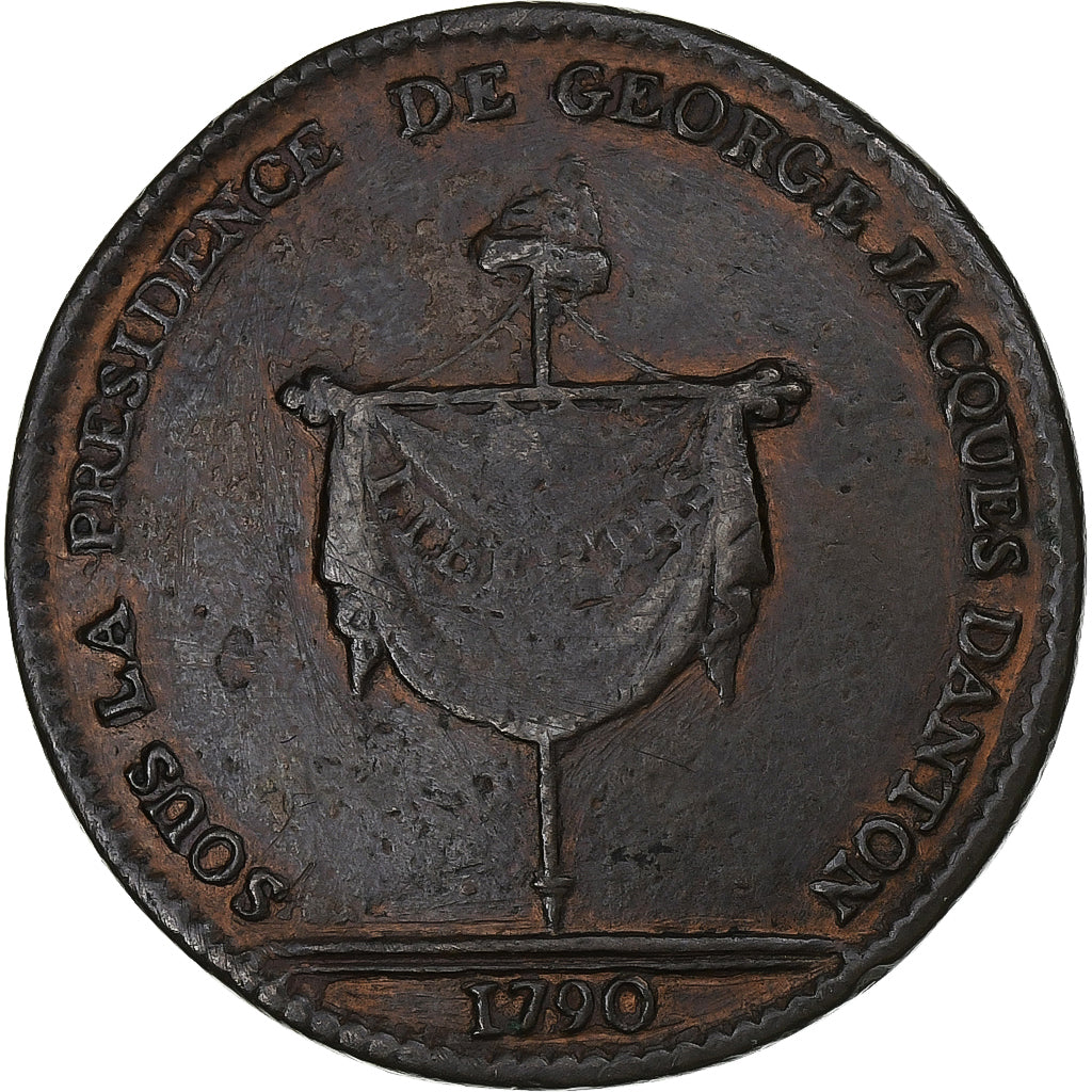 France, Jeton, Club des Cordeliers, 1790, Cuivre, TTB