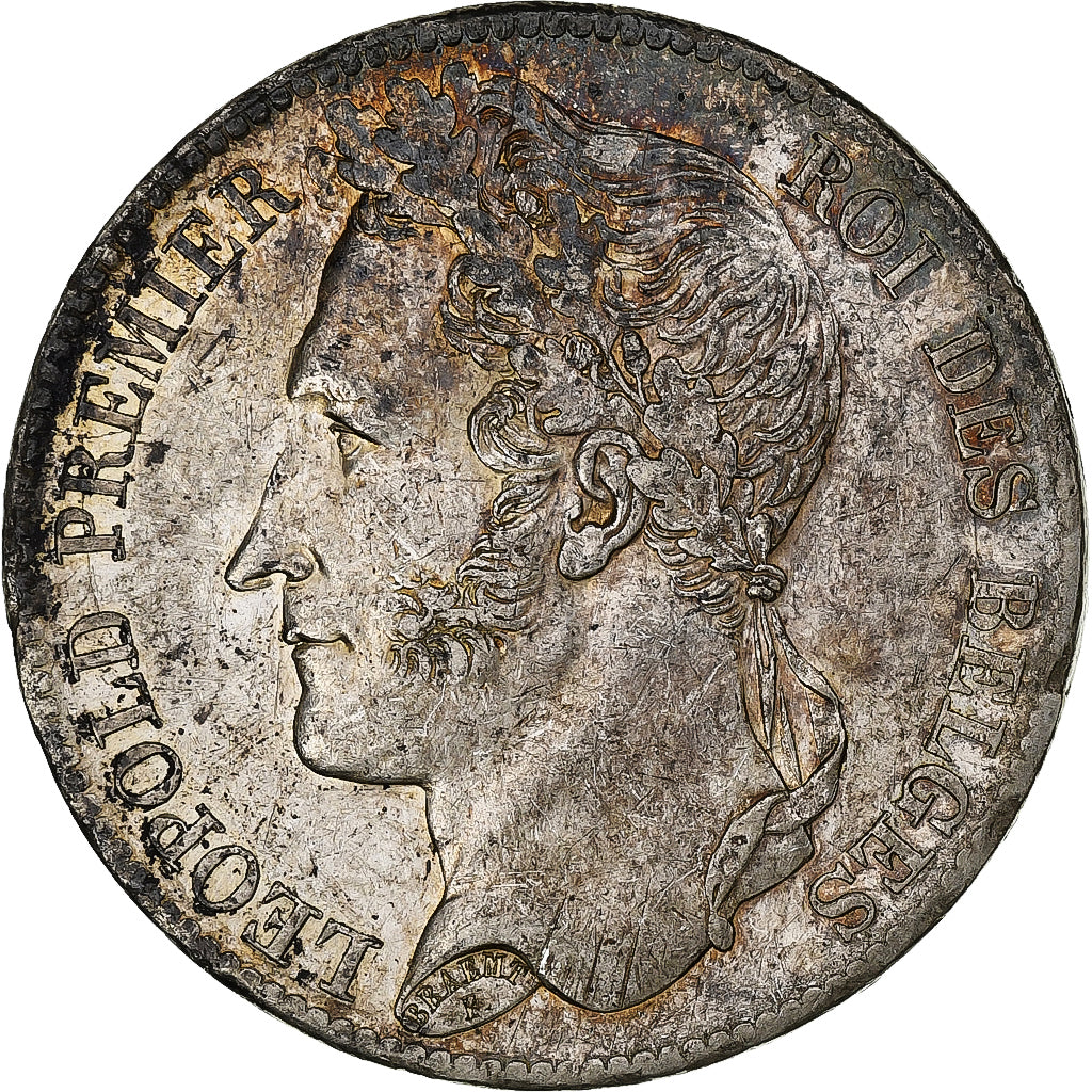 Belgium, Leopold I, 5 Francs, 1835, Brussels, Silver, AU(50-53), KM:3