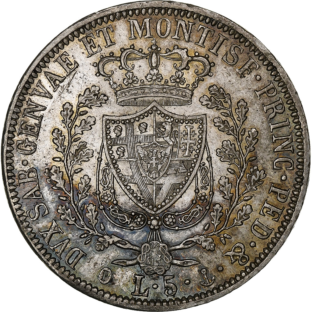 Kingdom of Sardinia, Carlo Felice, 5 Lire, 1827, Genoa, Silber, SS+, KM:116