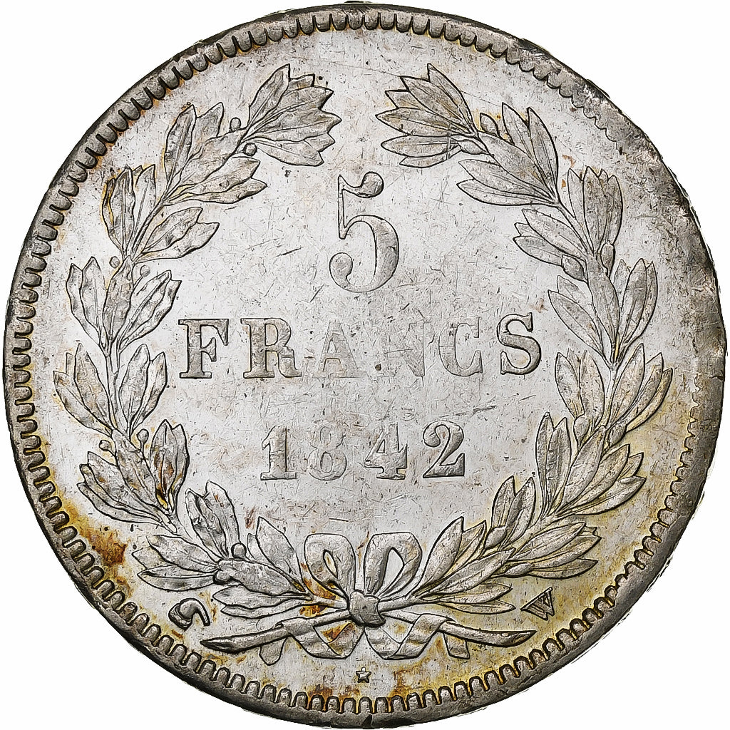 Francia, Louis-Philippe, 5 Francs, 1842, Lille, Argento, BB+, Gadoury:678