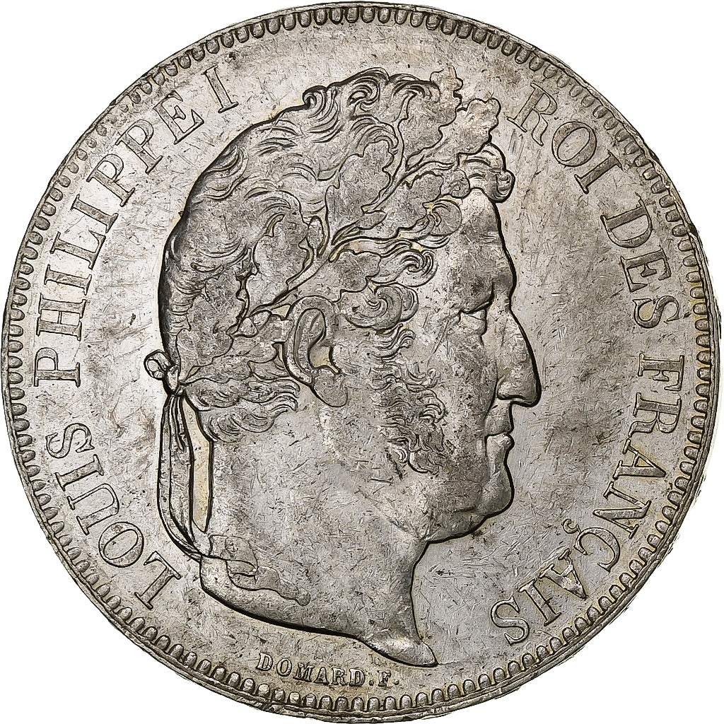 Francia, Louis-Philippe, 5 Francs, 1843, Bordeaux, Argento, BB+, Gadoury:678
