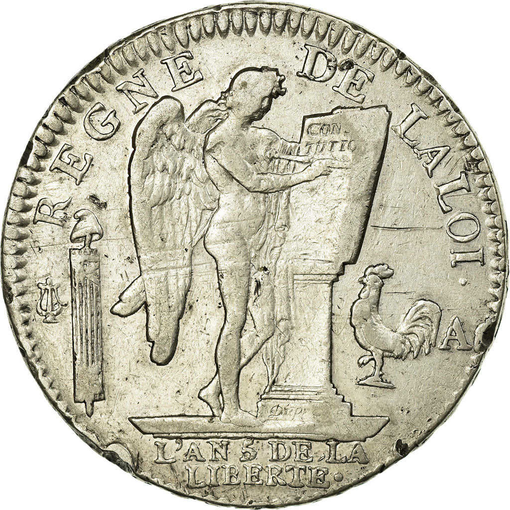 France, Louis XVI, Écu de 6 livres françois, 1793, Paris, Argent, TB+