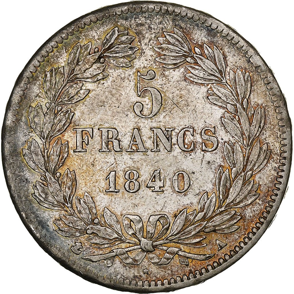 Francja, Louis-Philippe, 5 Francs, 1840, Paris, Srebro, AU(50-53), Gadoury:678