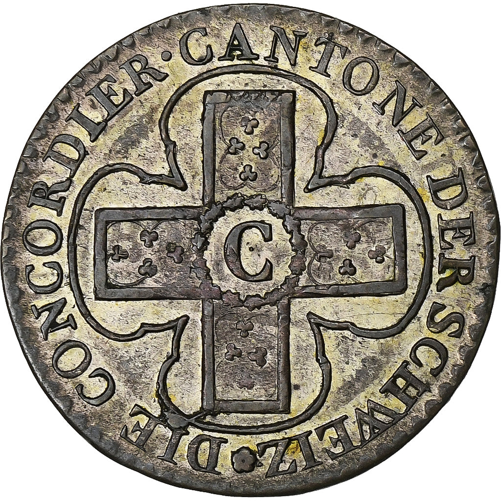Swiss Cantons, Solothurn, 1 Batz, 1826, Billon, EF(40-45)