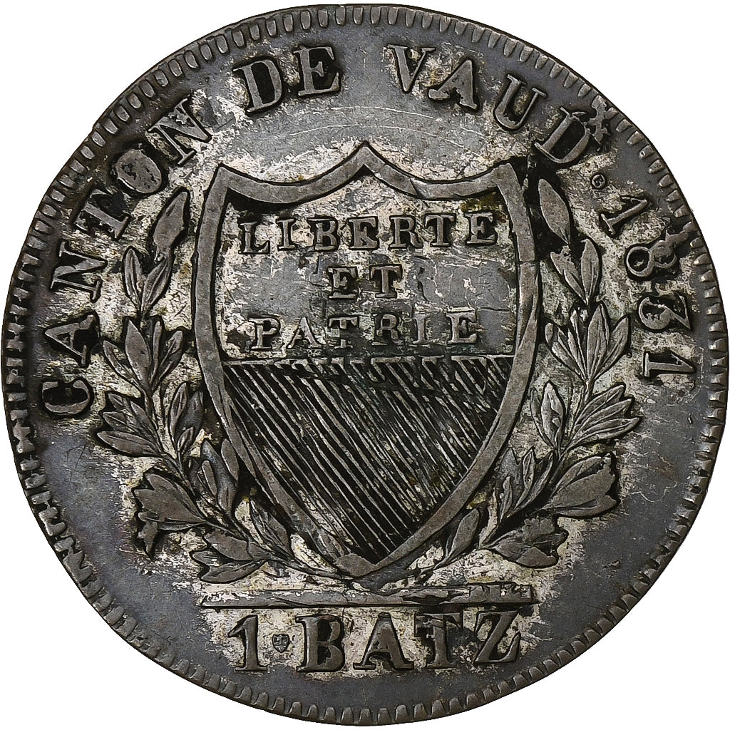 Swiss Cantons, Vaud, 1 Batz, 1831, Billon, VF(30-35), KM:20