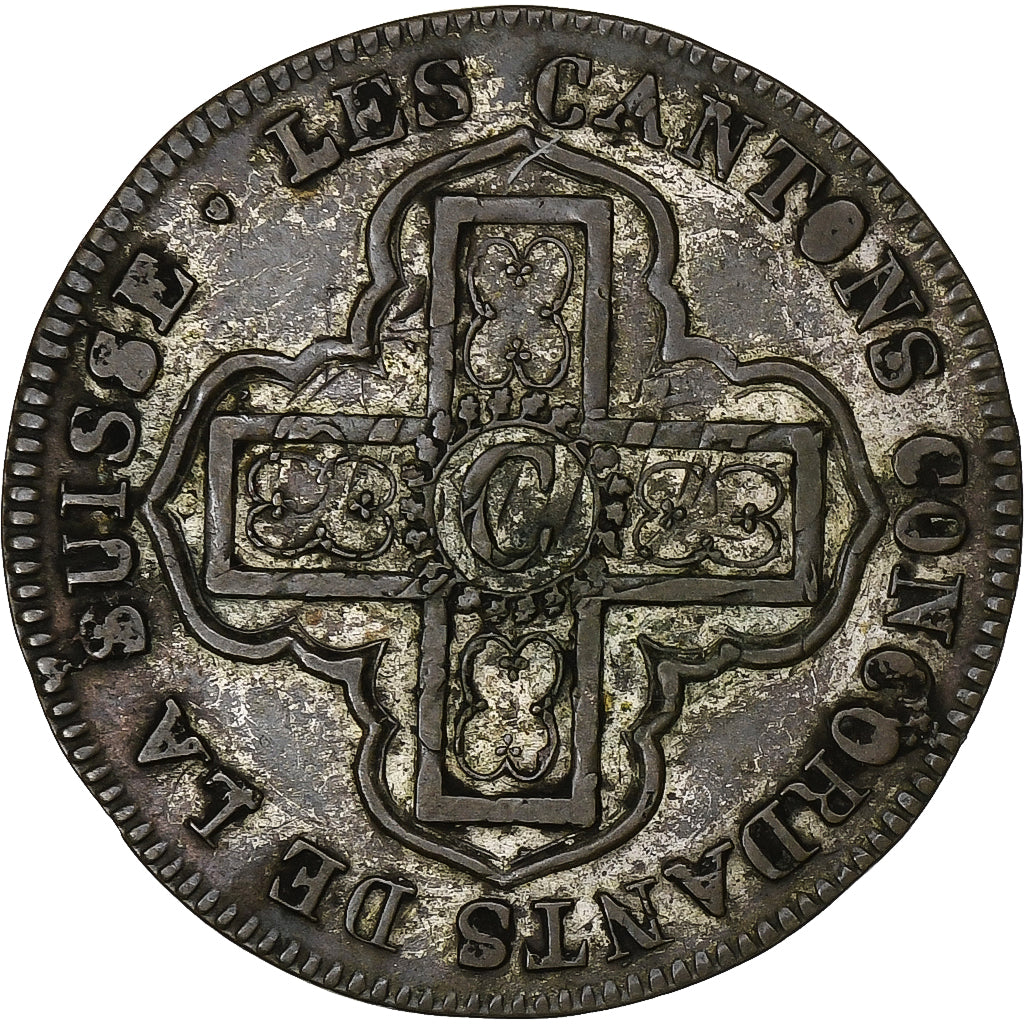 Swiss Cantons, Vaud, 1 Batz, 1831, Billon, VF(30-35), KM:20