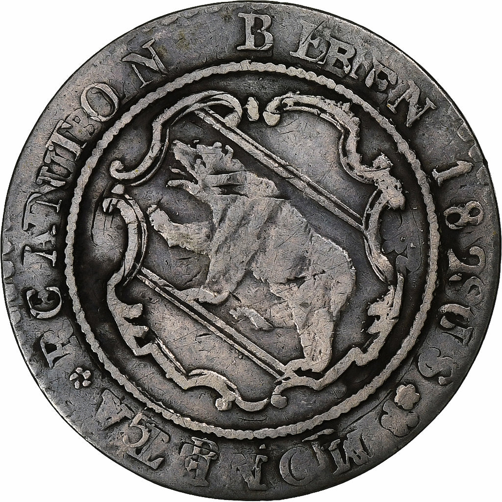 Kantony Szwajcarskie, BERN, 1 Batz, 1826, Bern, Bilon, VF(20-25), KM:19