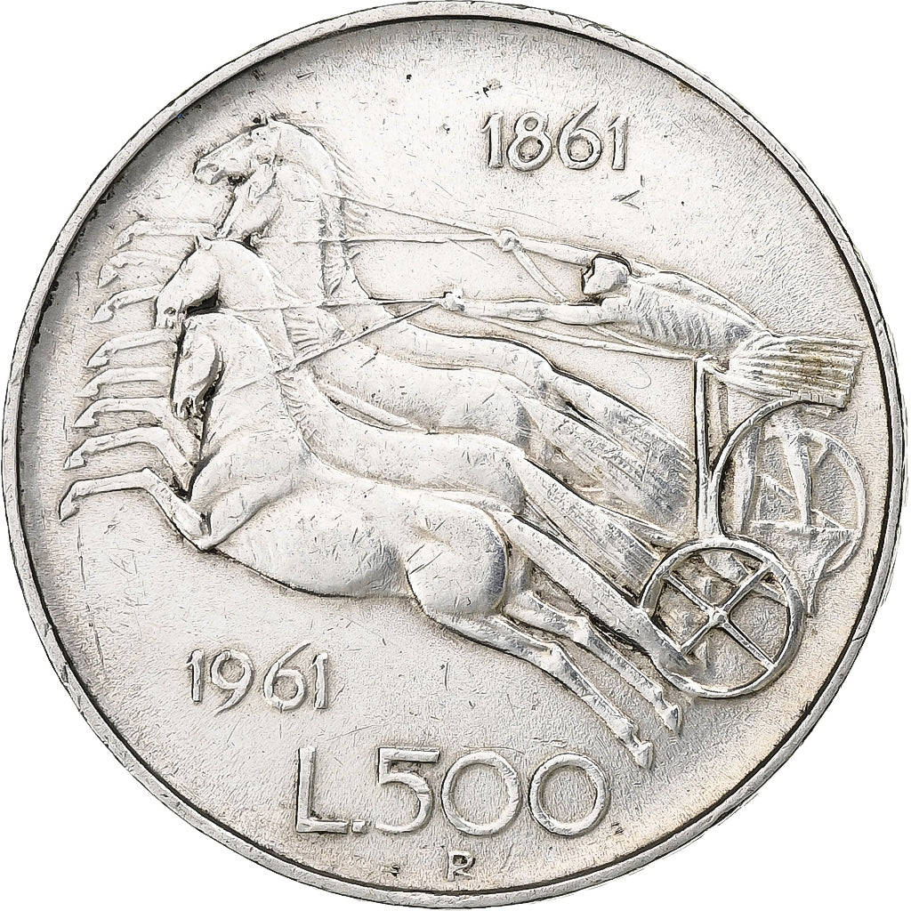 Italy, 500 Lire, 1961, Rome, Silver, AU(55-58), KM:99