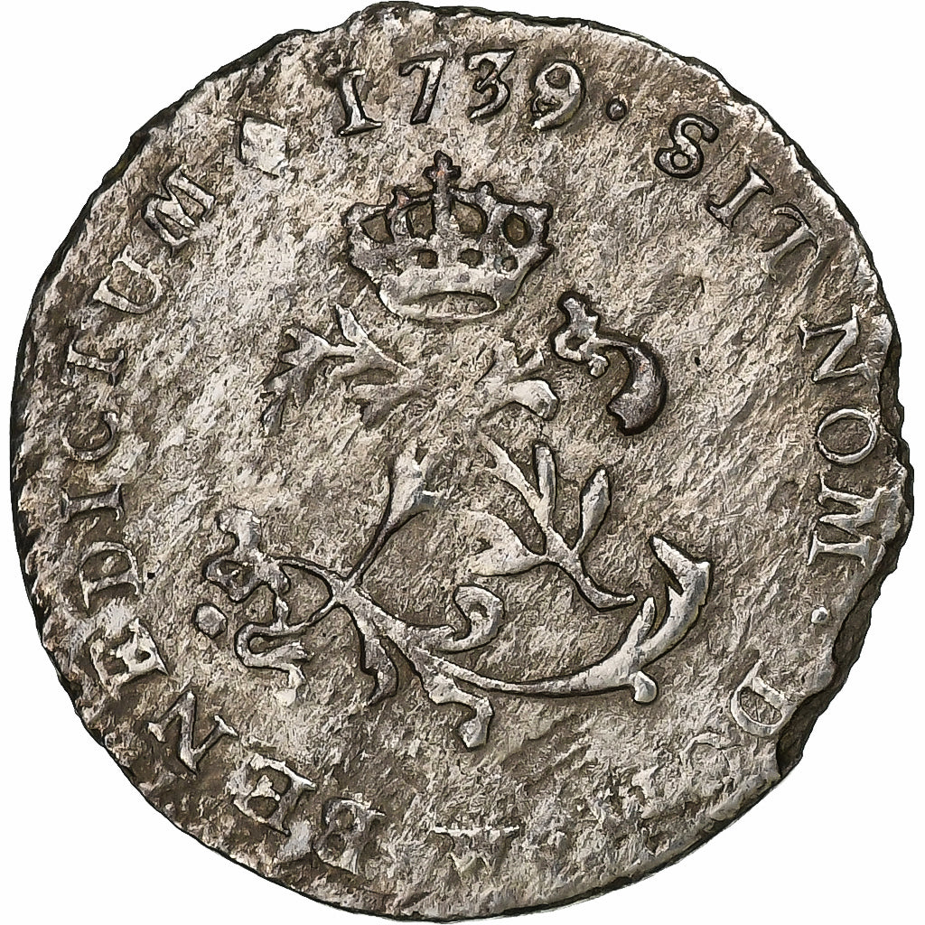 Frankreich, Louis XV, Double Sol, 1739, Lille, Billon, S, Gadoury:281