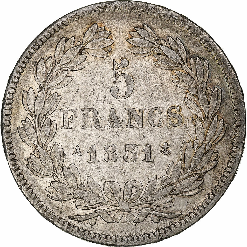 Francja, Louis-Philippe I, 5 Francs, 1831, Paris, Srebro, EF(40-45)
