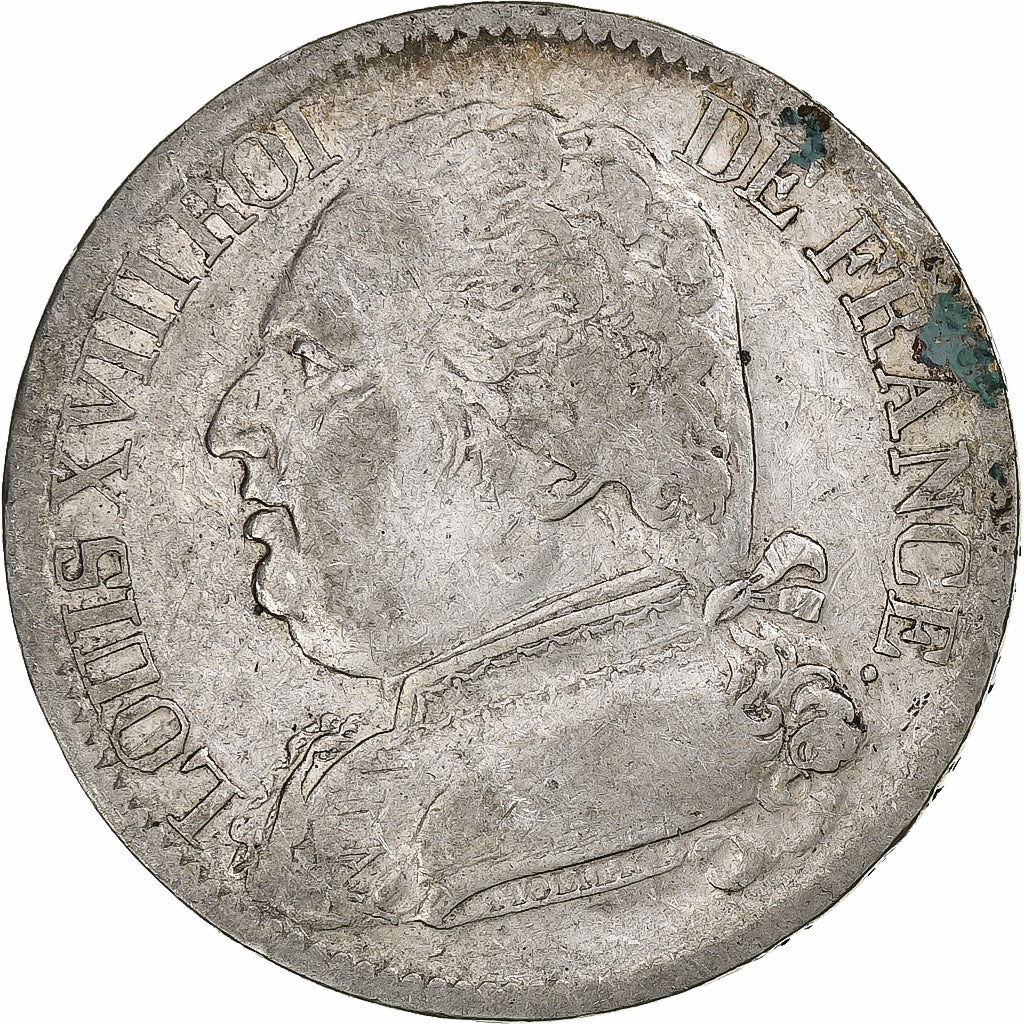 France, Louis XVIII, 5 Francs, 1815, Toulouse, Silver, VF(30-35), Gadoury:591