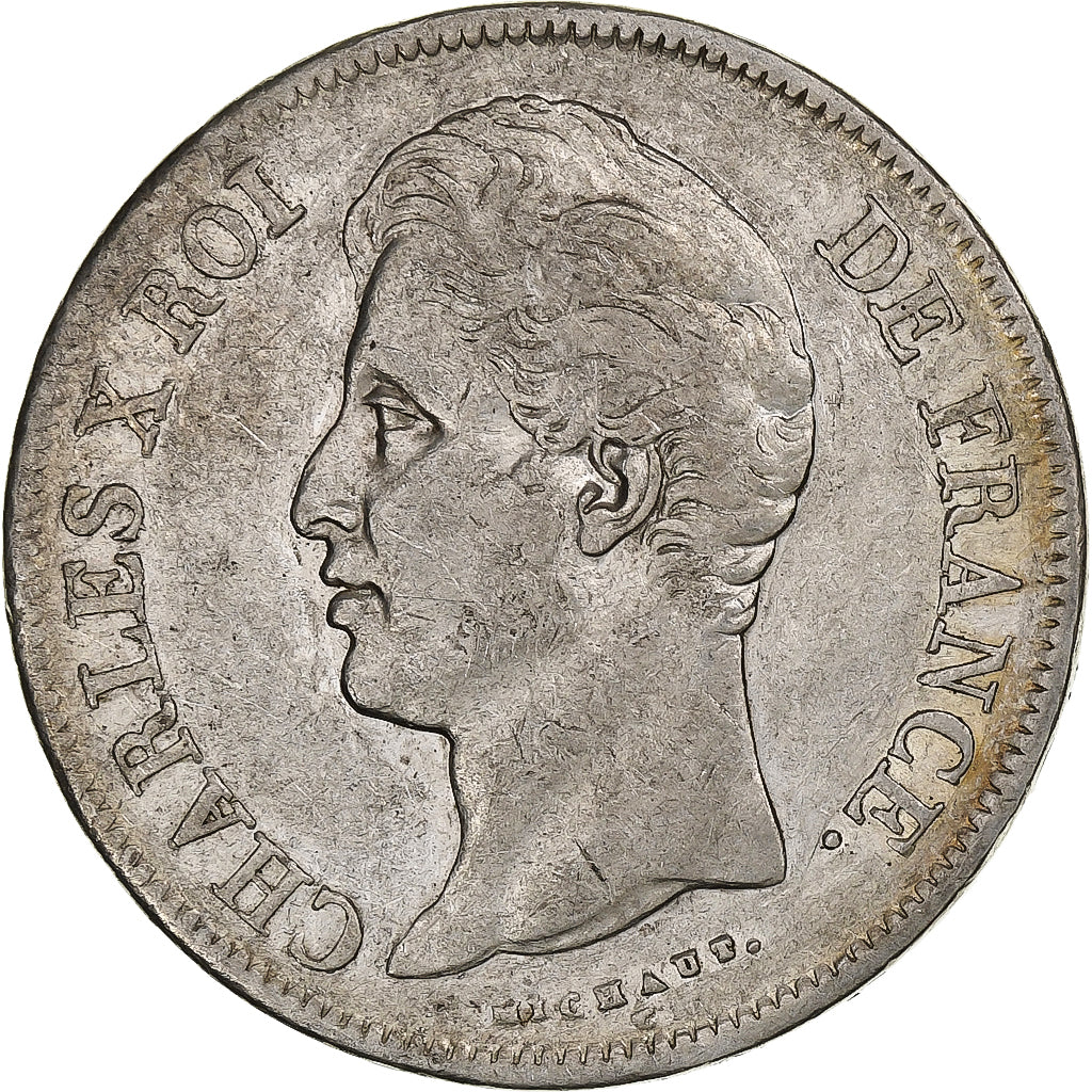Frankrijk, Charles X, 5 Francs, 1828, Toulouse, Zilver, ZF, Gadoury:644