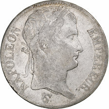 França, Napoleon I, 5 Francs, 1813, Toulouse, Prata, EF(40-45), Gadoury:584