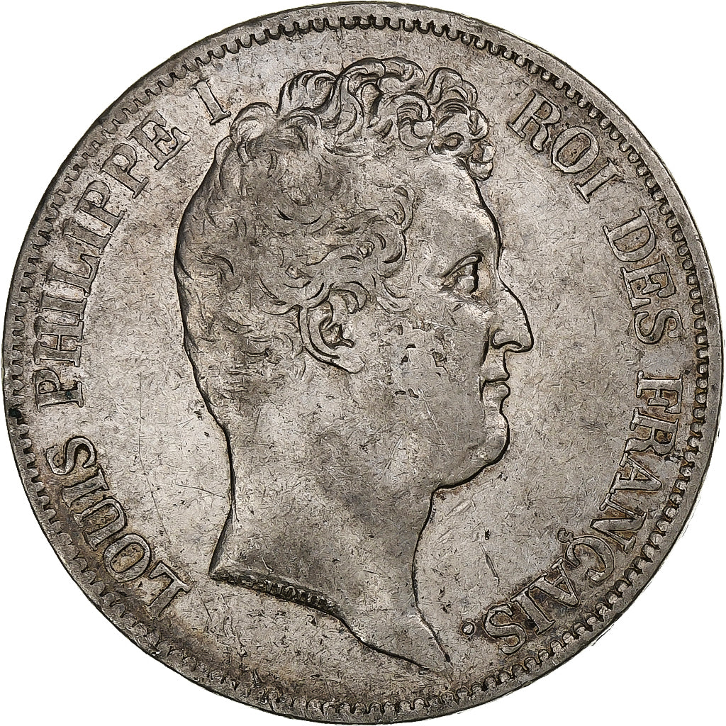 France, Louis-Philippe I, 5 Francs, 1830, Paris, Silver, EF(40-45), Gadoury:676
