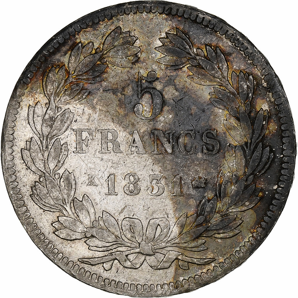 Francia, Louis-Philippe I, 5 Francs, 1831, Bordeaux, Argento, MB+, Gadoury:677a