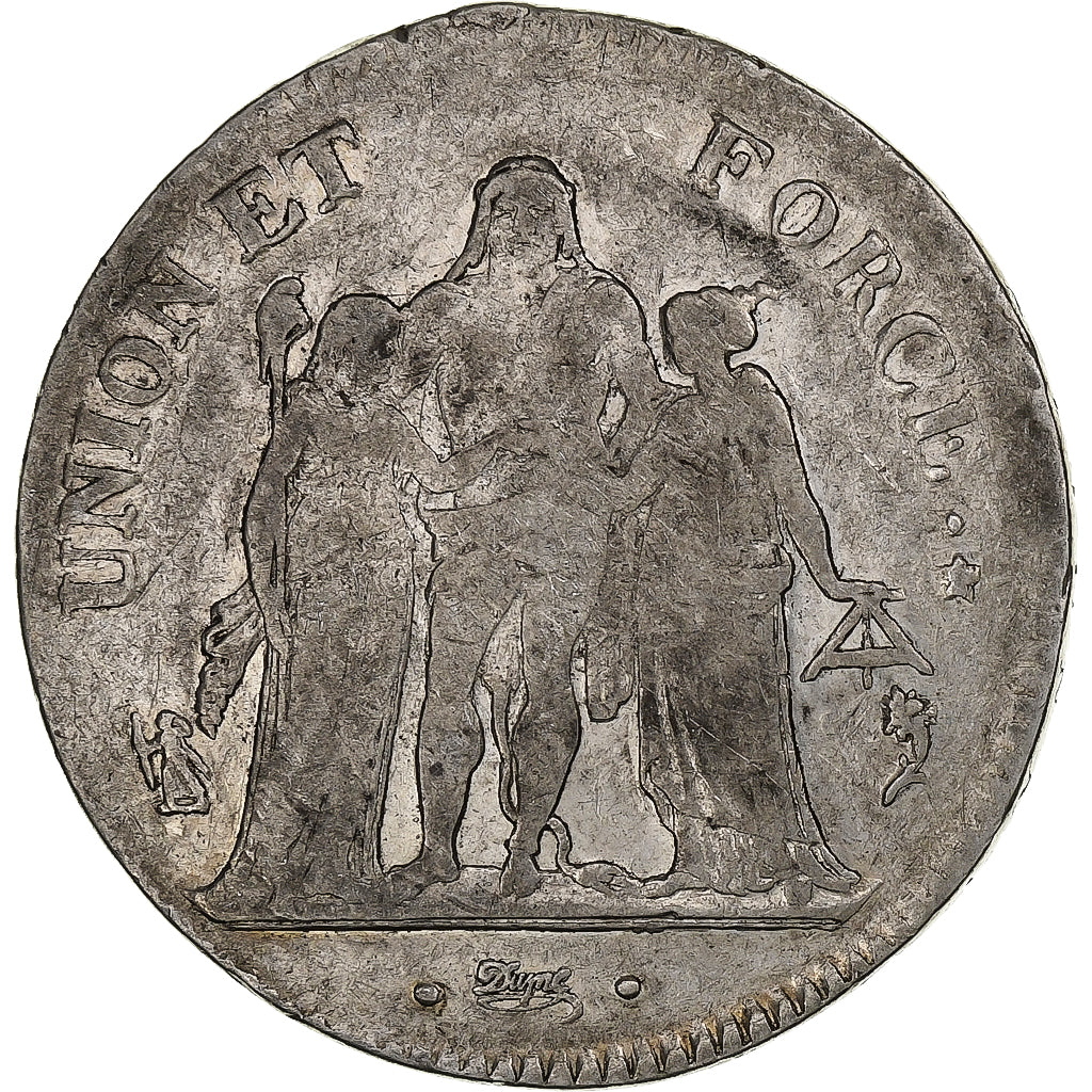 Frankreich, Directoire, 5 Francs, AN 5, Paris, Silber, S, Gadoury:563