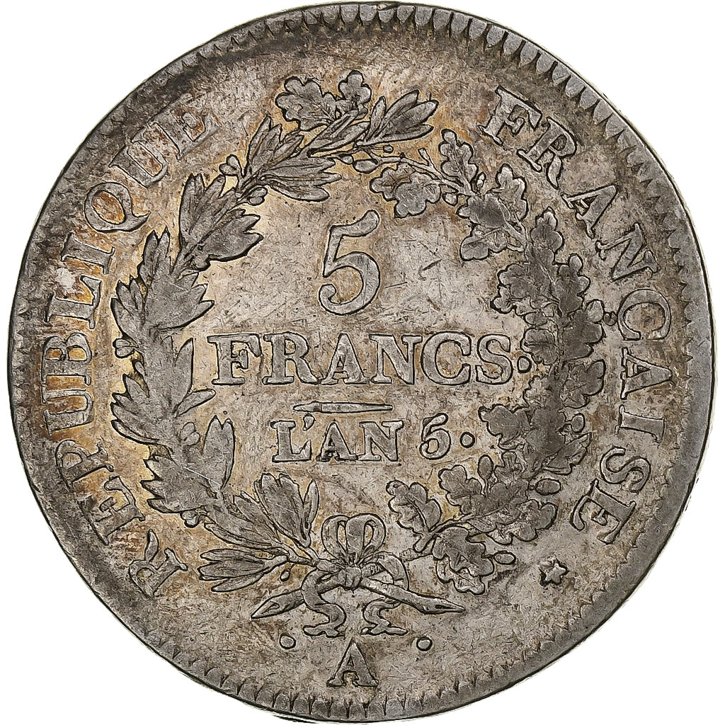 Frankreich, Directoire, 5 Francs, AN 5, Paris, Silber, S, Gadoury:563