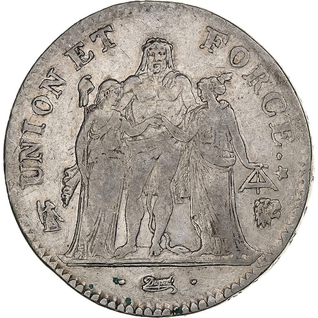 France, Directoire, 5 Francs, AN 7, Bayonne, Silver, VF(20-25), Gadoury:563