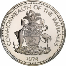 Bahamas, Elizabeth II, Dollar, 1974, Franklin Mint, PP, Silber, STGL, KM:65a