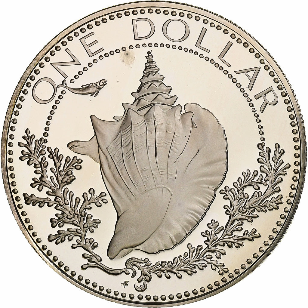 Bahamas, Elizabeth II, Dollar, 1974, Franklin Mint, PP, Silber, STGL, KM:65a
