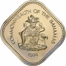 Bahamas, Elizabeth II, 15 Cents, 1974, Franklin Mint, Rame-nichel, SPL, KM:62