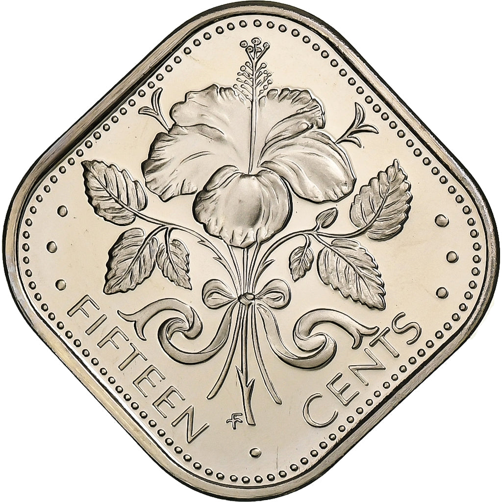 Bahamas, Elizabeth II, 15 Cents, 1974, Franklin Mint, Cupro-nickel, SPL, KM:62