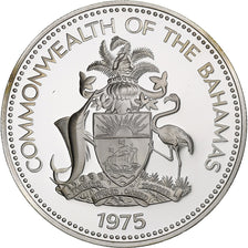 Bahamy, Elizabeth II, 2 Dollars, 1975, Franklin Mint, Proof, Srebro, MS(65-70)
