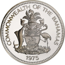 Bahamas, Elizabeth II, Dollar, 1975, Franklin Mint, Proof, Silver, MS(65-70)