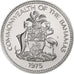 Baamas, Elizabeth II, 25 Cents, 1975, Franklin Mint, Proof, Níquel, MS(65-70)