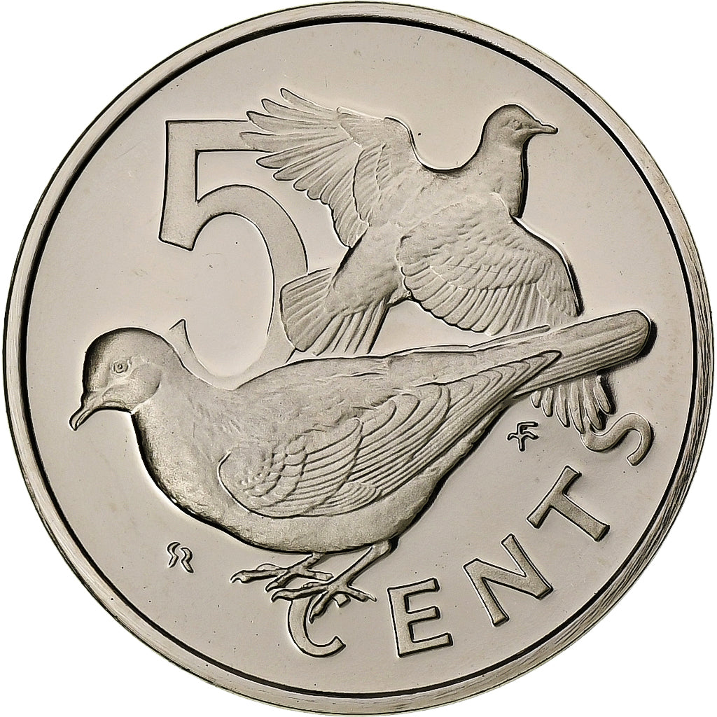 British Virgin Islands, Elizabeth II, 5 Cents, 1974, Franklin Mint, Proof