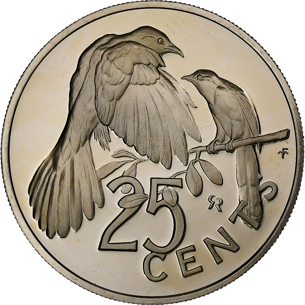 British Virgin Islands, Elizabeth II, 25 Cents, 1974, Franklin Mint, Proof