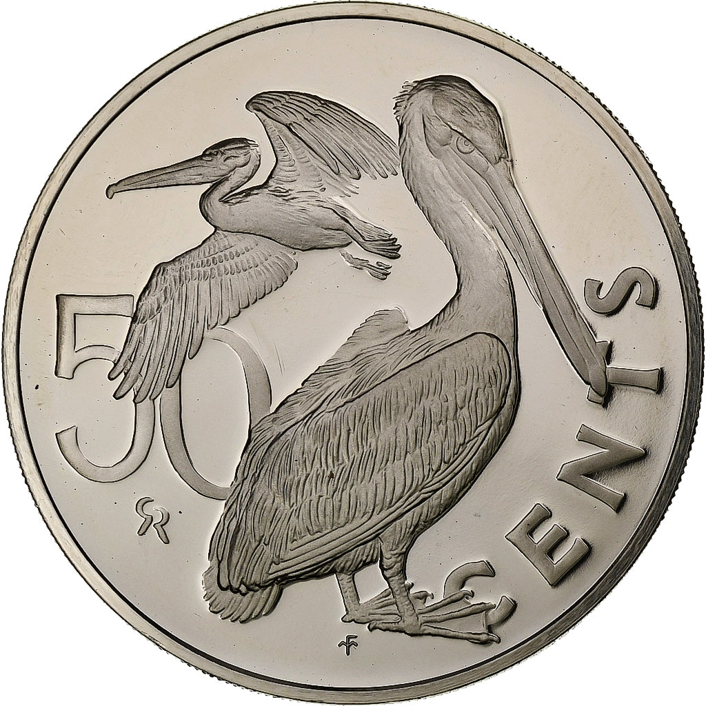 British Virgin Islands, Elizabeth II, 50 Cents, 1974, Franklin Mint, Proof