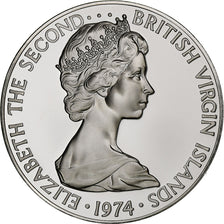 British Virgin Islands, Elizabeth II, Dollar, 1974, Franklin Mint, Proof