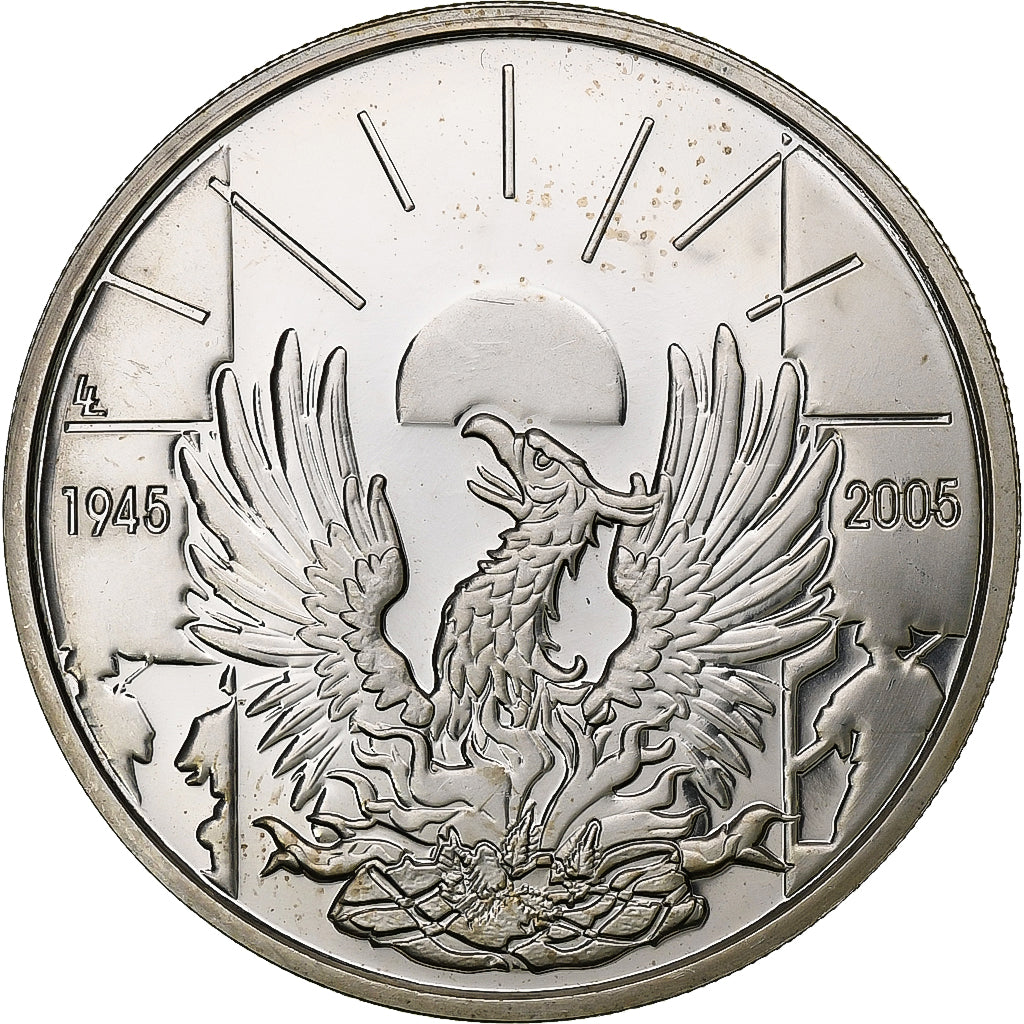 Bélgica, 10 Euro, Peace in Europe, Proof, 2005, Brussels, Prata, MS(65-70)