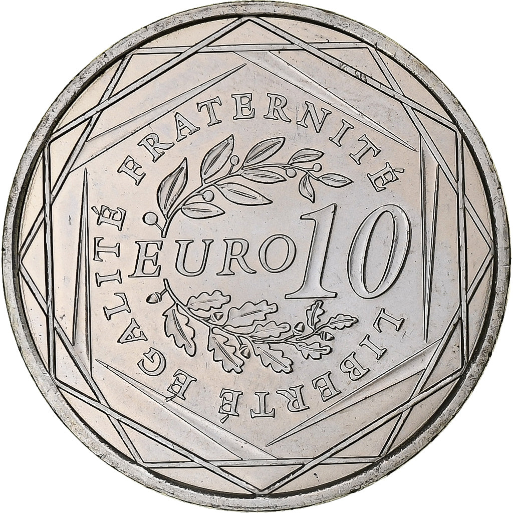 France, 10 Euro, Semeuse, 2009, Pessac, Silver, MS(63)