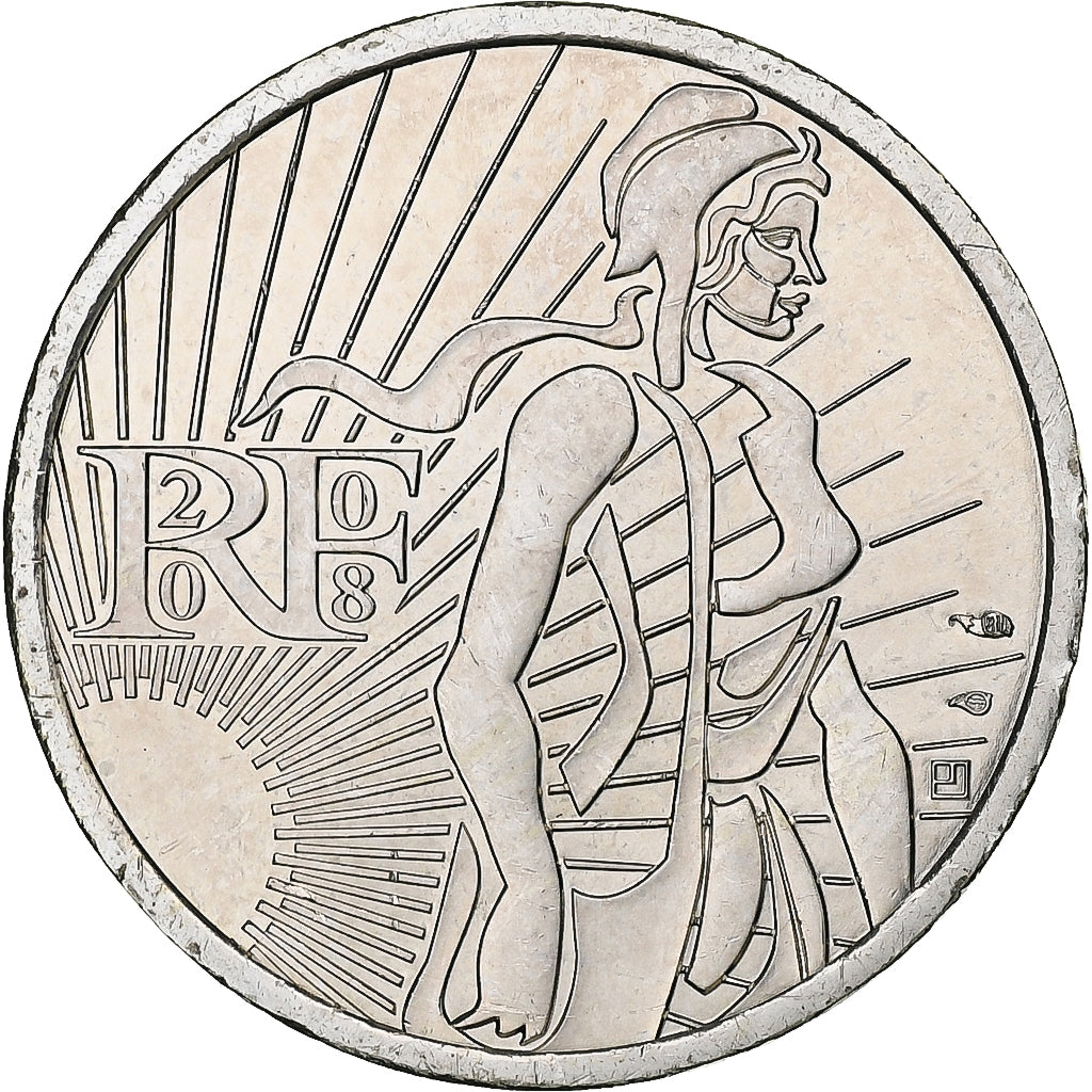 France, 5 Euro, Semeuse, 2008, Pessac, Silver, MS(65-70), KM:1534