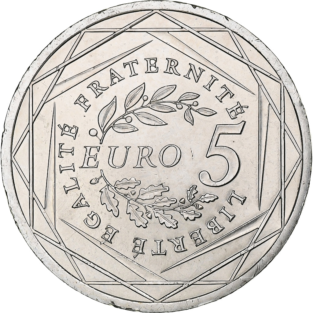 France, 5 Euro, Semeuse, 2008, Pessac, Silver, MS(65-70), KM:1534